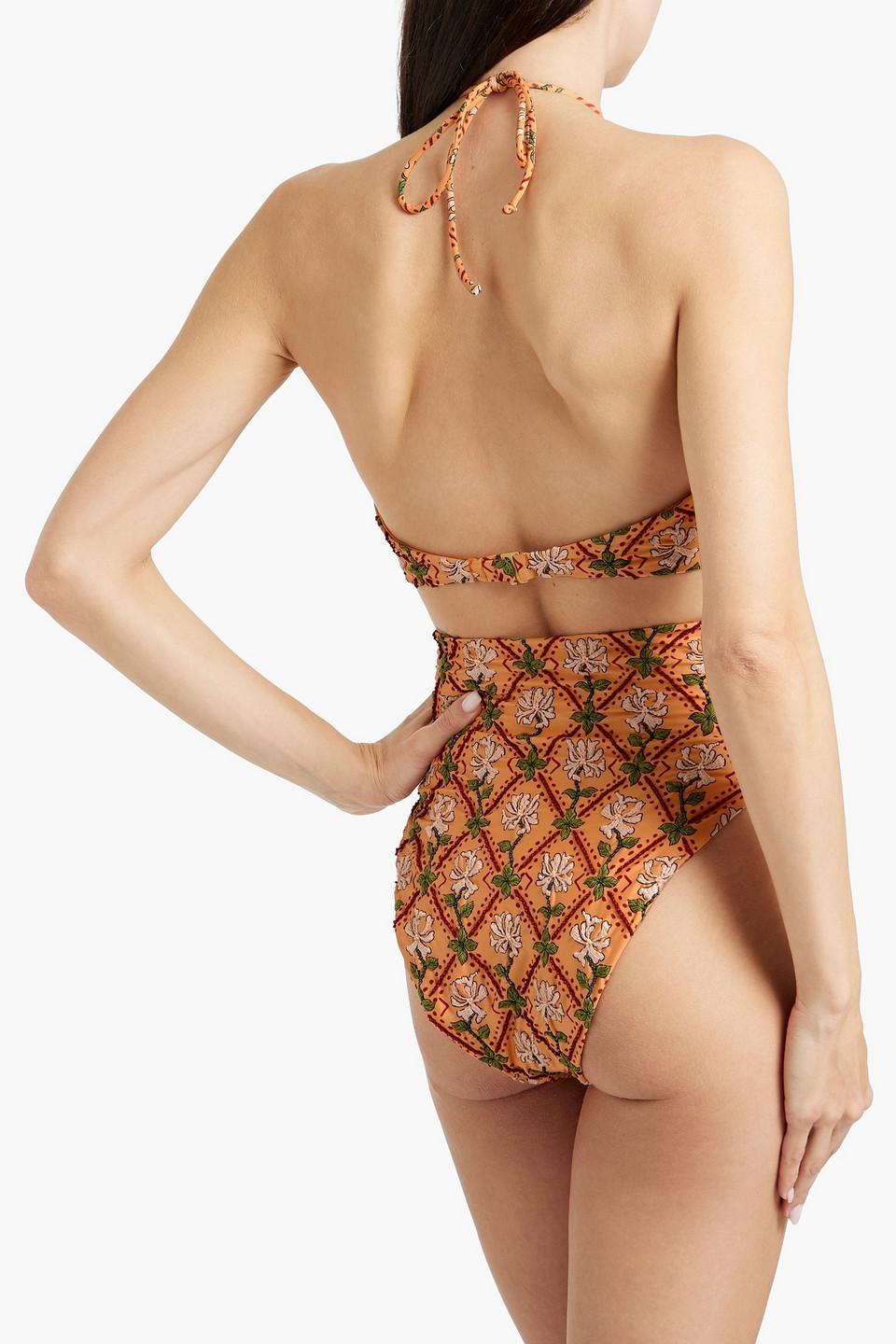 Majorana cutout embroidered swimsuit