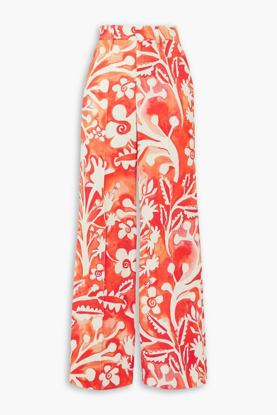 Flare for the Dramatic printed cady wide-leg pants