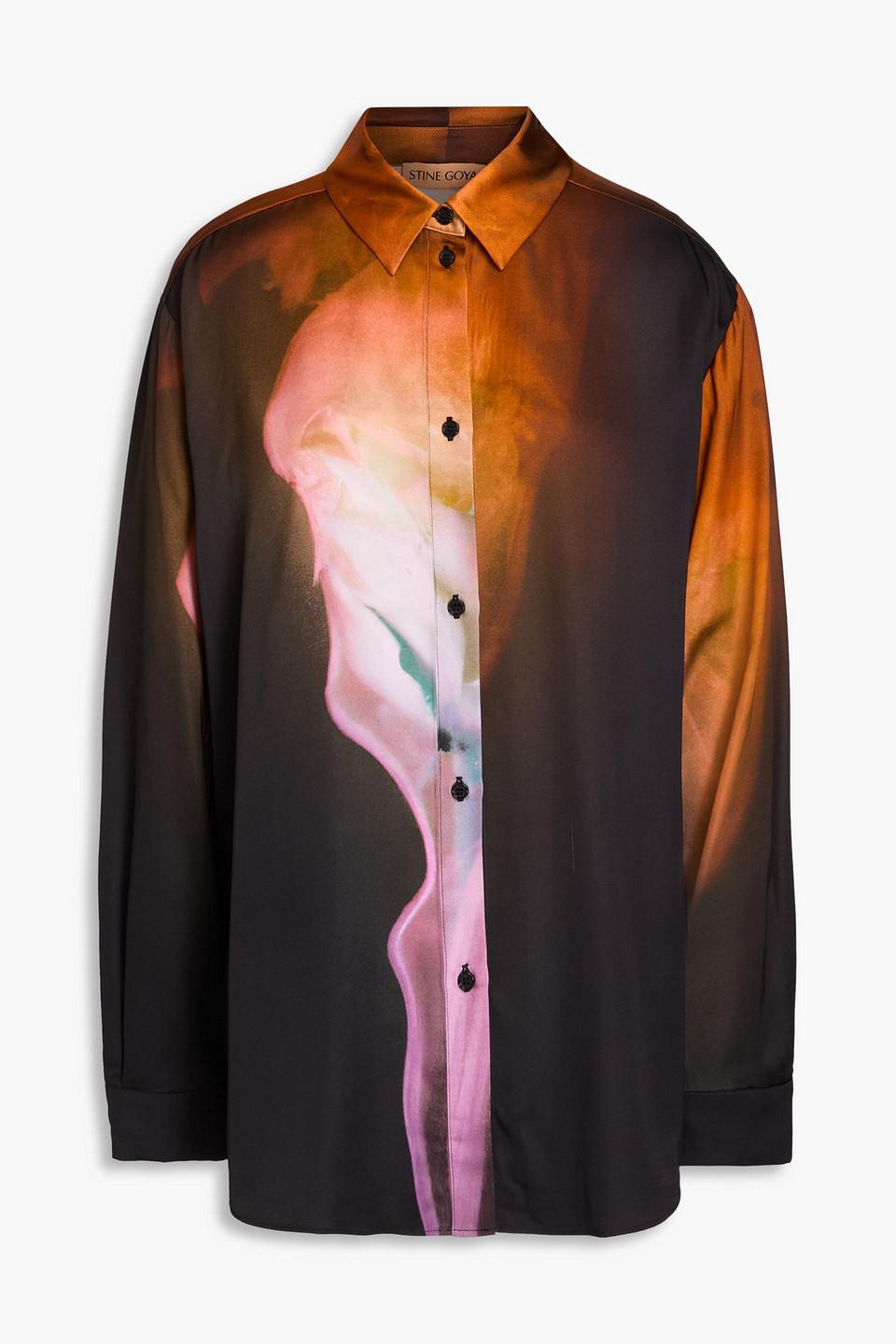 Sophia printed EcoVero™-blend satin shirt