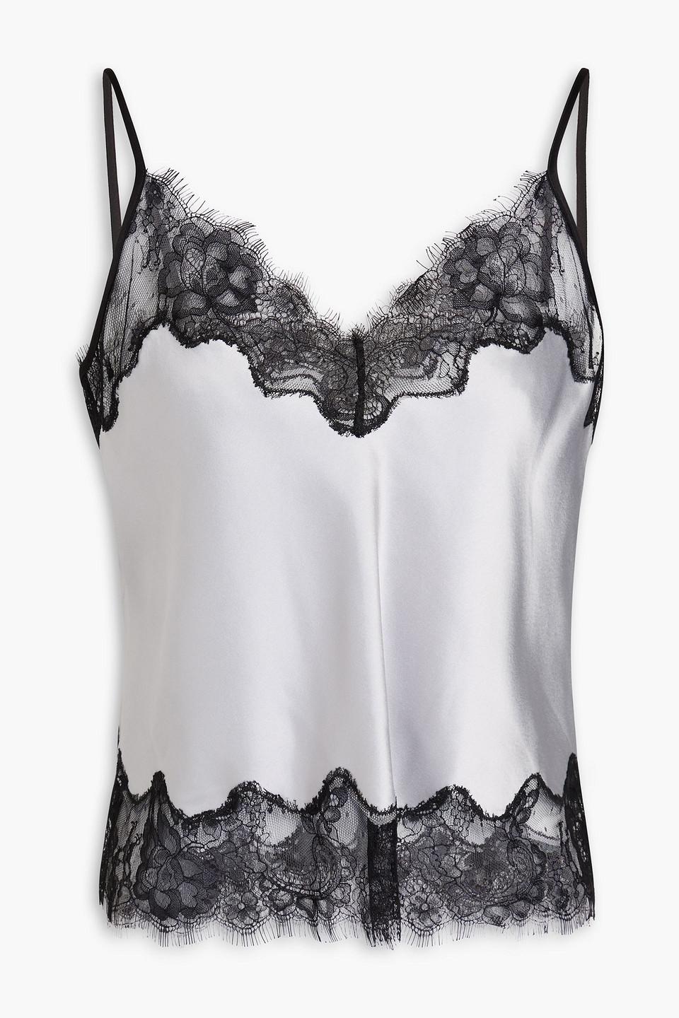 Alani Chantilly lace and satin camisole