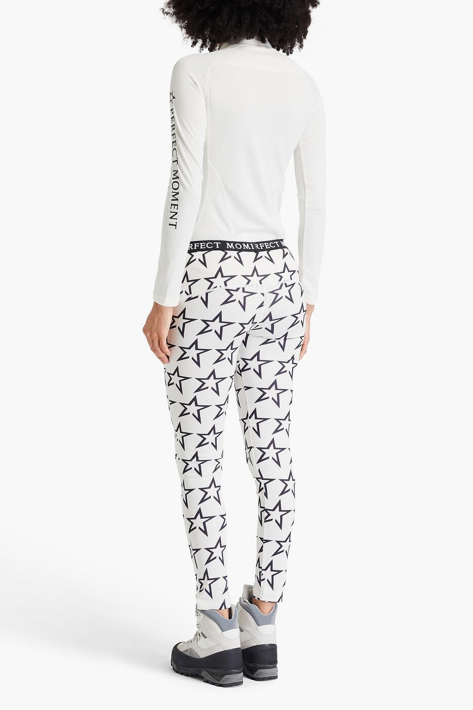 Printed jersey thermal leggings