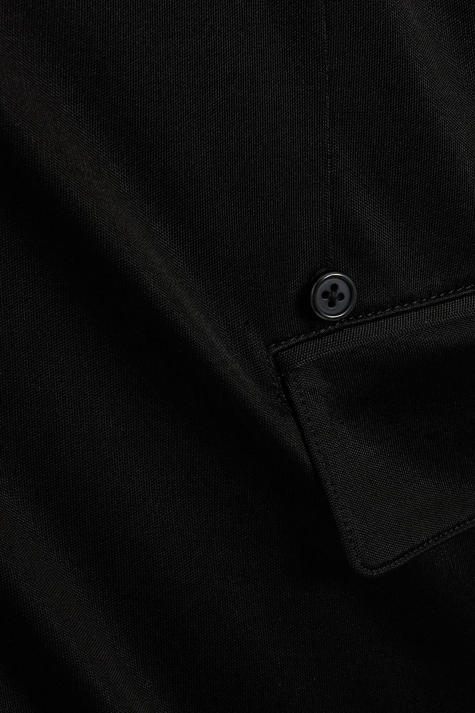 Button-detailed jersey coat