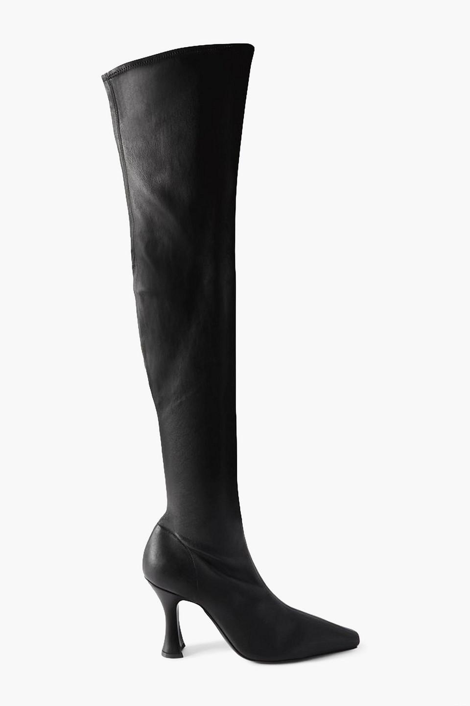 Ran stretch-leather over-the-knee boots