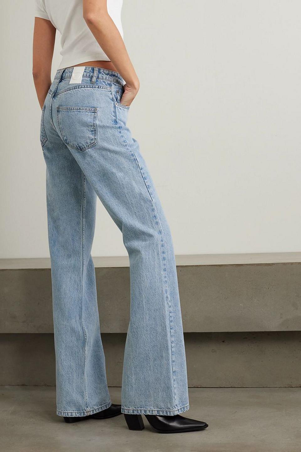 High-rise straight-leg jeans