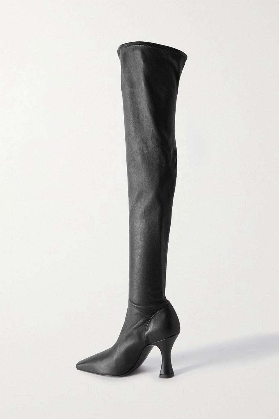 Ran stretch-leather over-the-knee boots