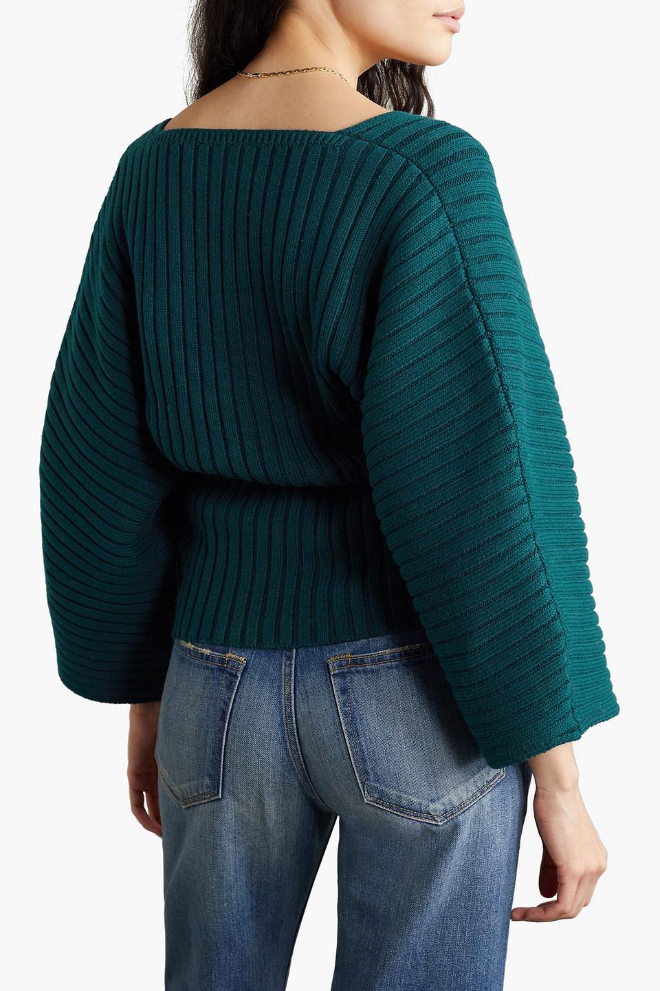 Jocelyn ribbed cotton-blend sweater