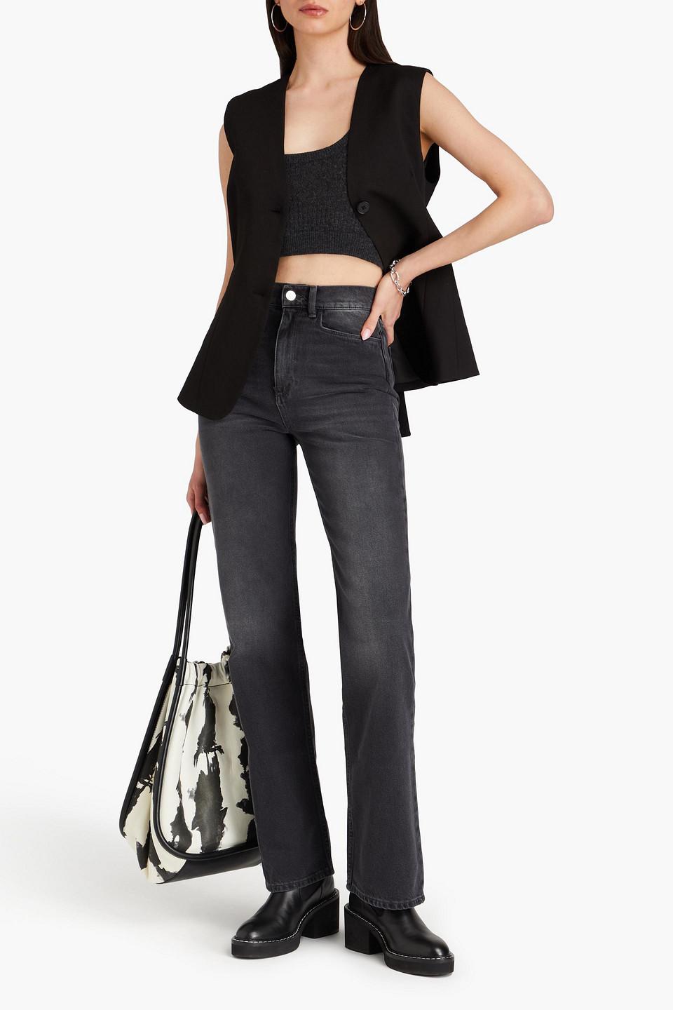 Rose high-rise straight-leg jeans