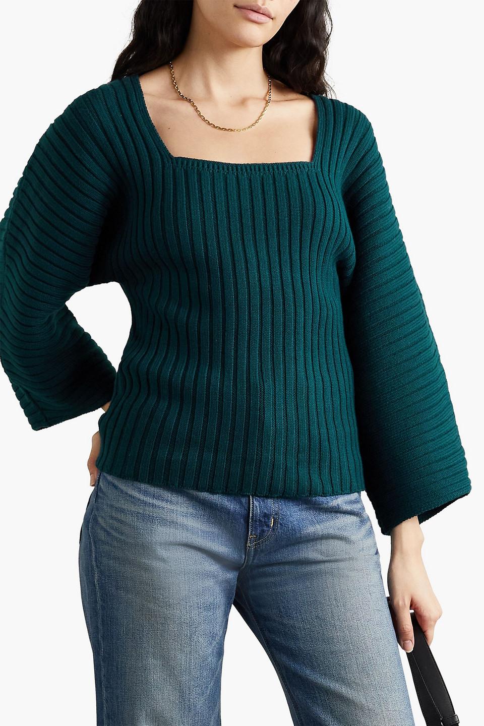 Jocelyn ribbed cotton-blend sweater