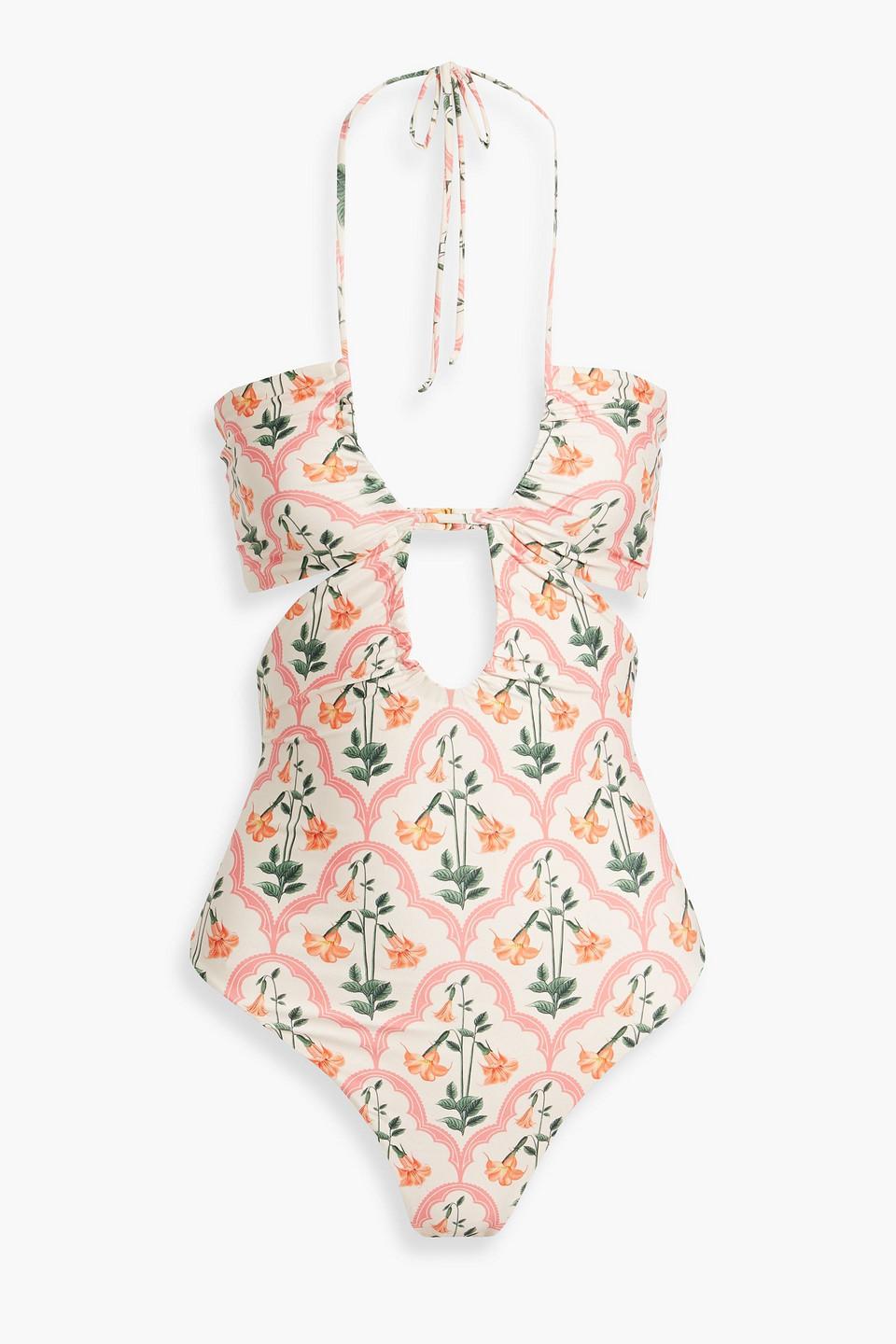 Mejorana cutout printed swimsuit