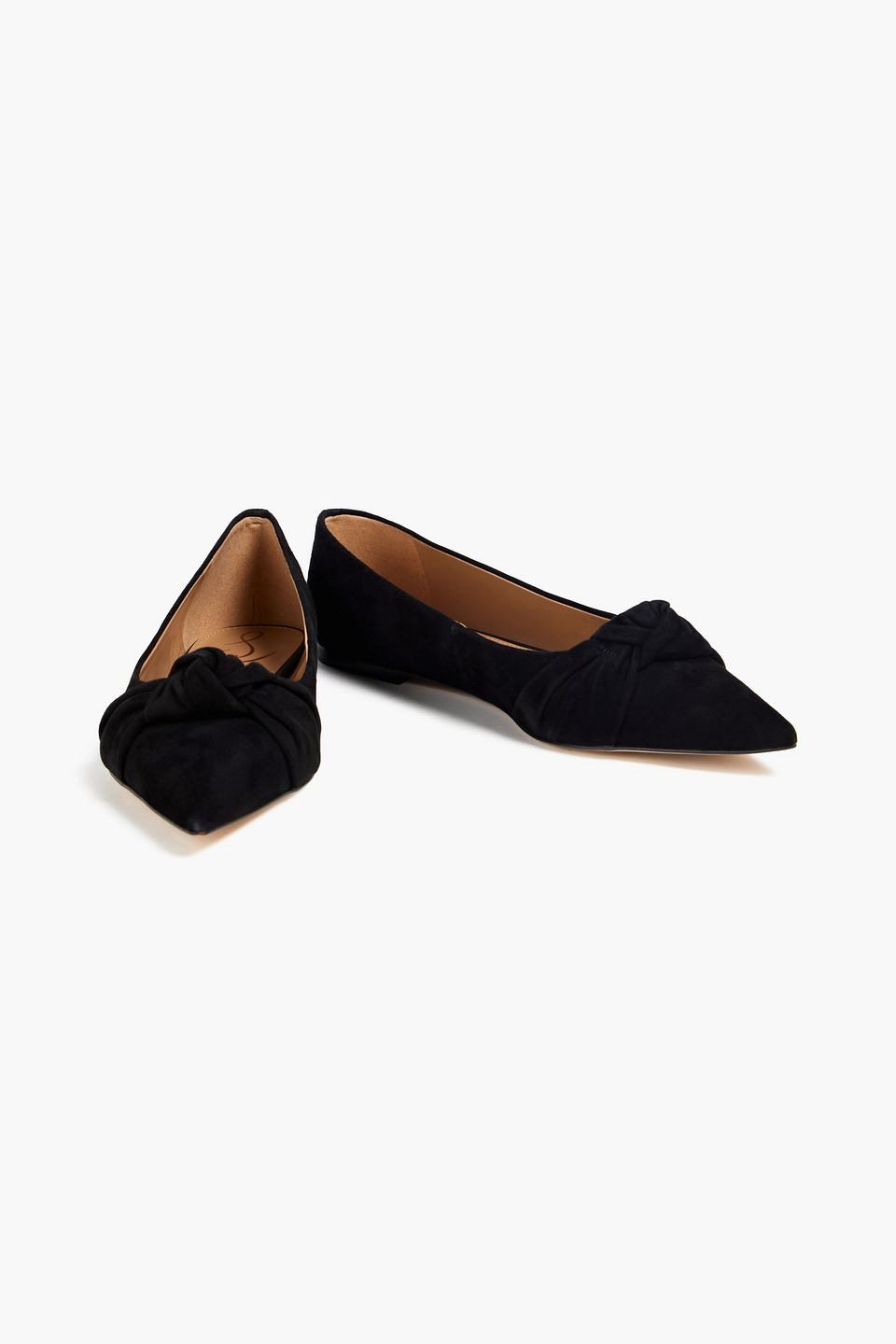 Wheaton knotted suede pointed-toe flats