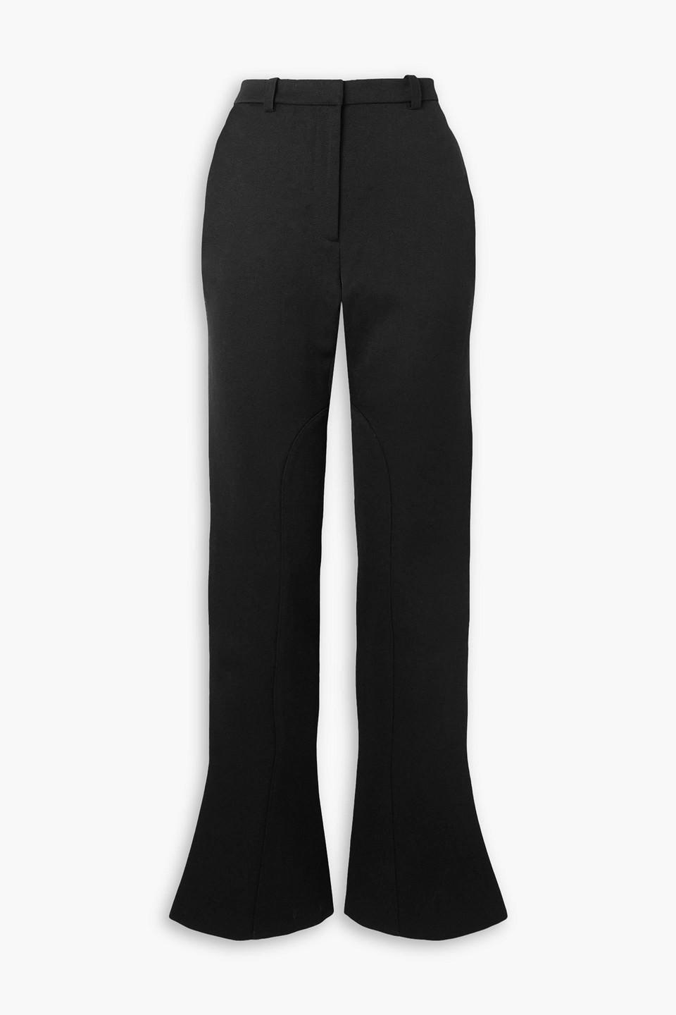 Coltrane wool and cotton-blend drill flared pants