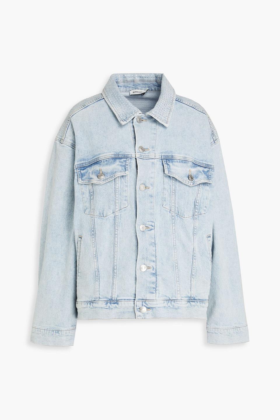 Lambert crystal-embellished denim jacket