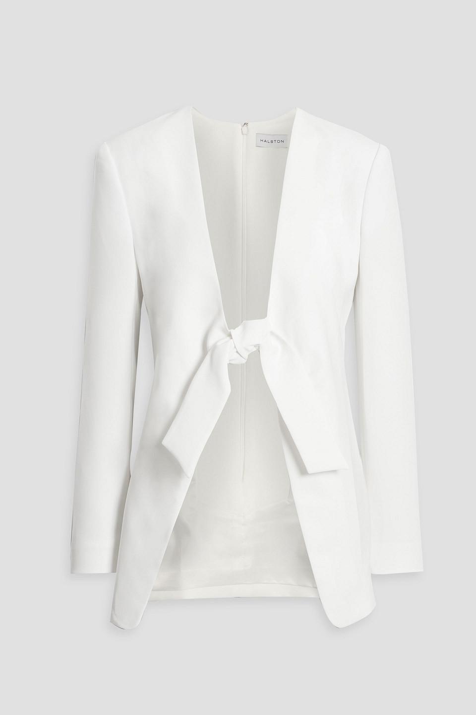 Jemma tie-front crepe blazer