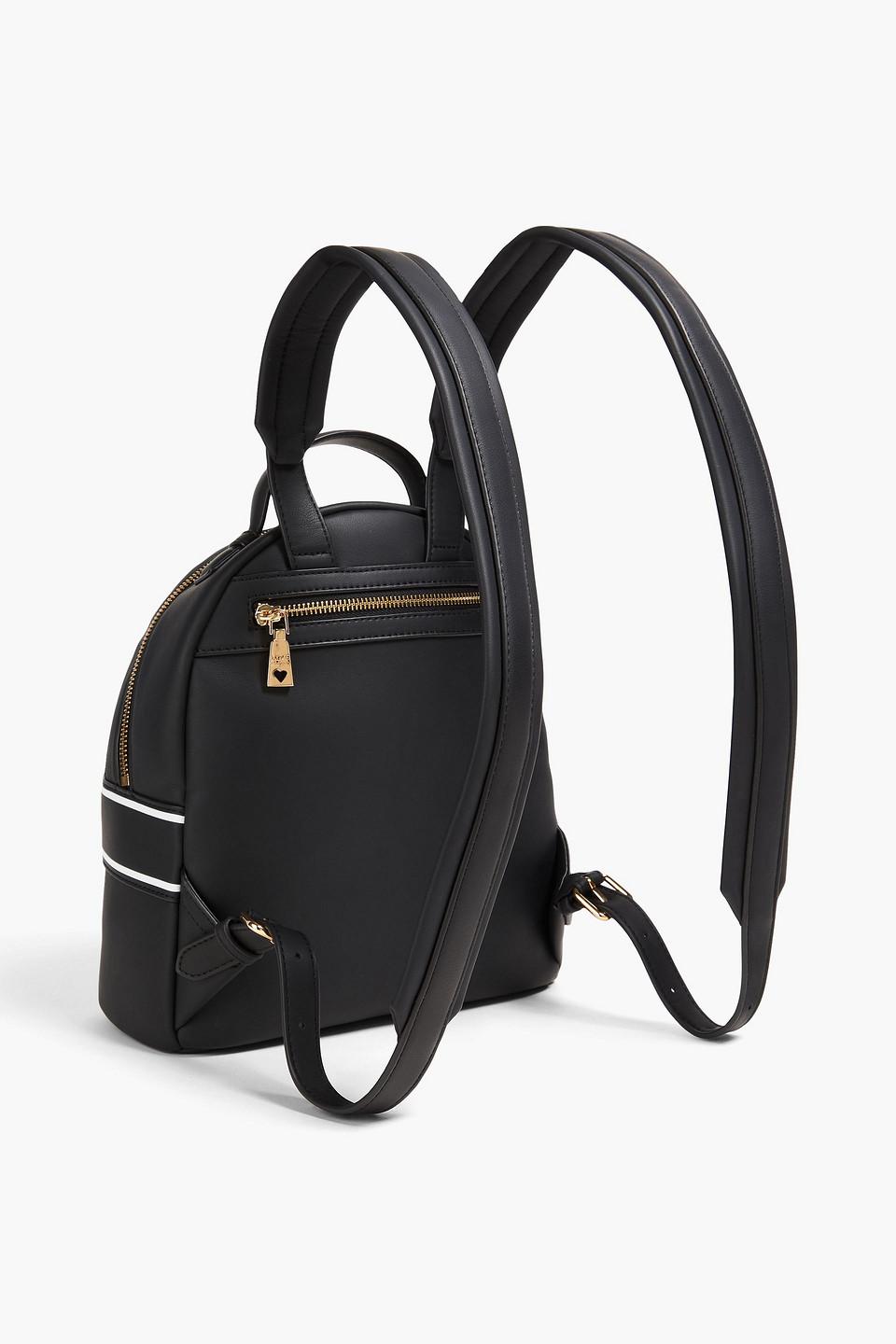 Faux leather backpack