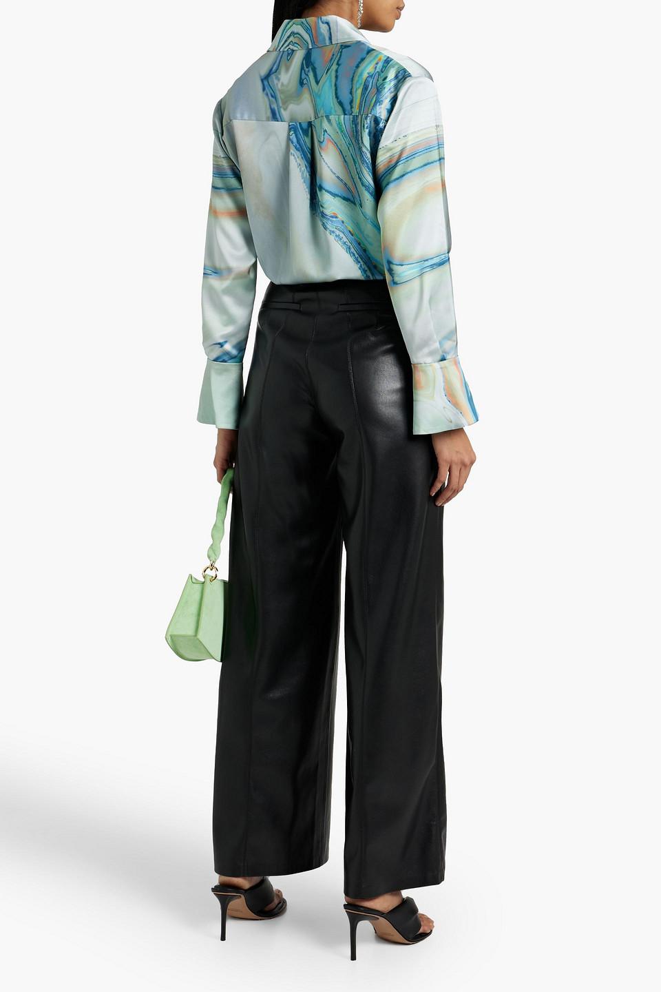 Elika printed satin shirt