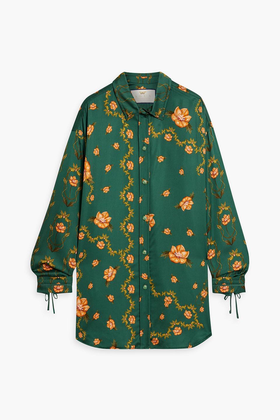 Cecilia Esoterico floral-print satin shirt