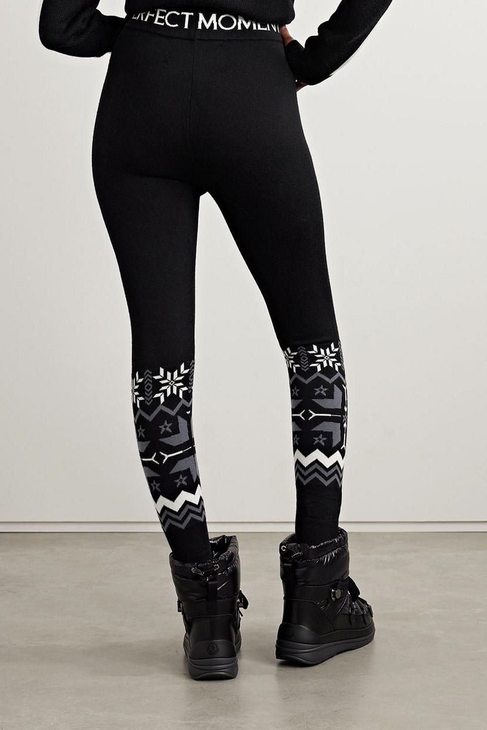 Nordic Fair Isle jacquard-knit merino wool leggings