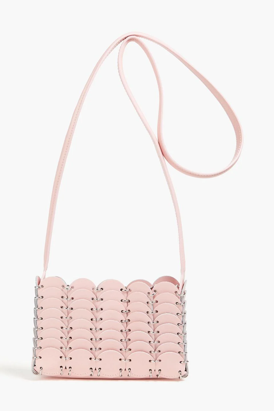 Laser-cut leather shoulder bag