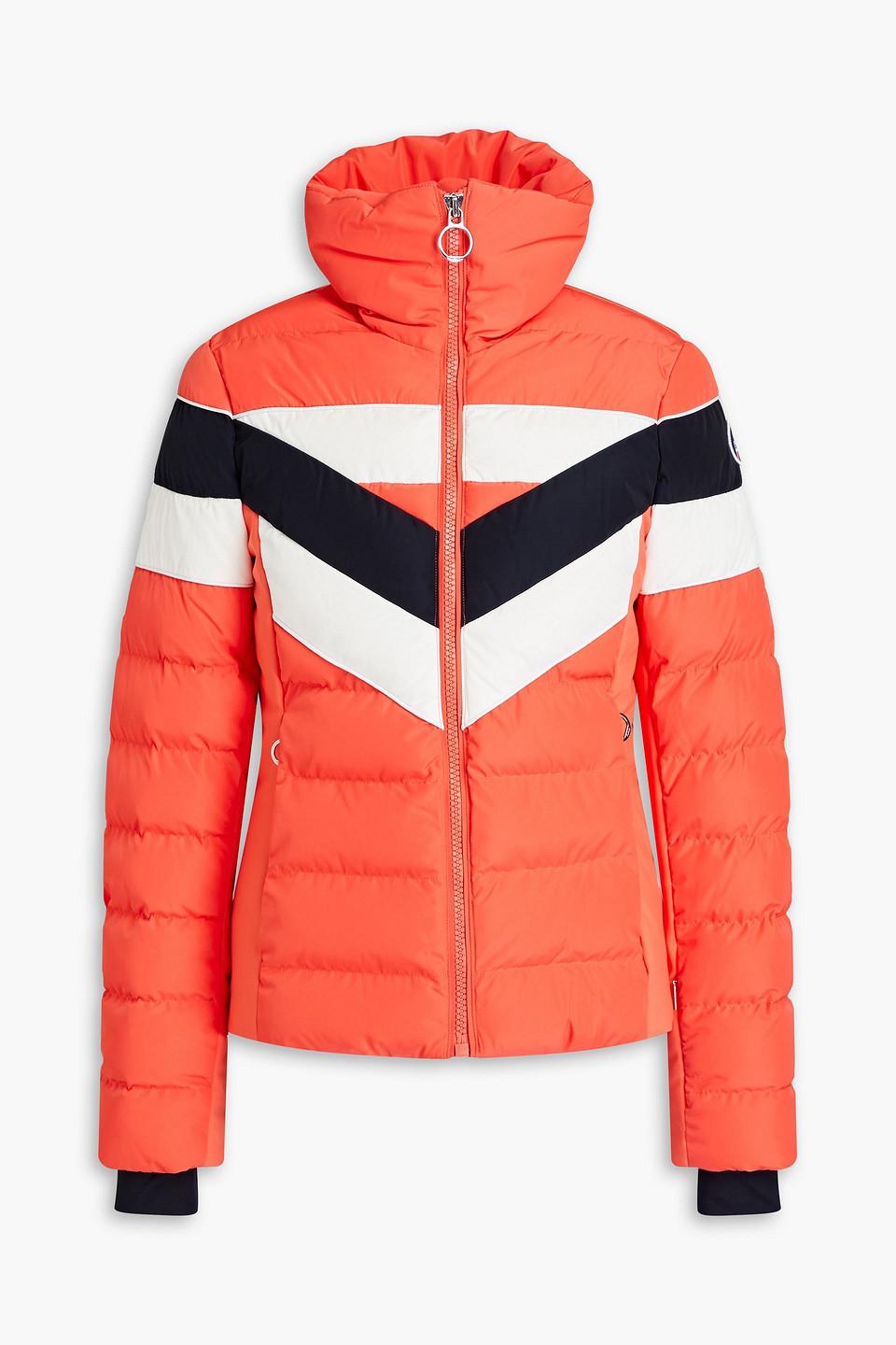 Mathilde quilted striped ski jacket