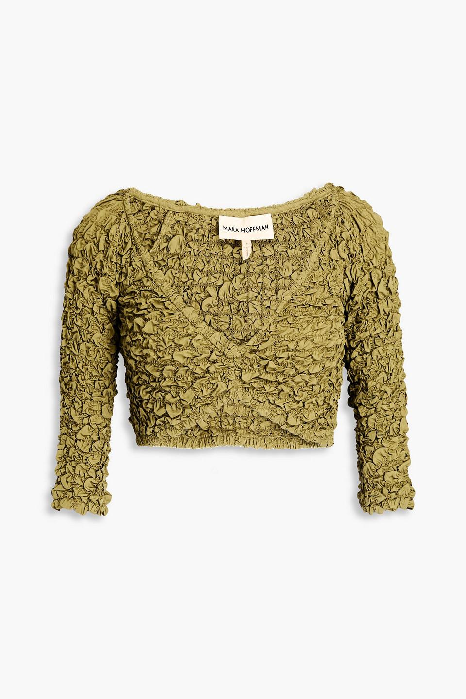 Aja cropped TENCEL™ Lyocell popcorn top