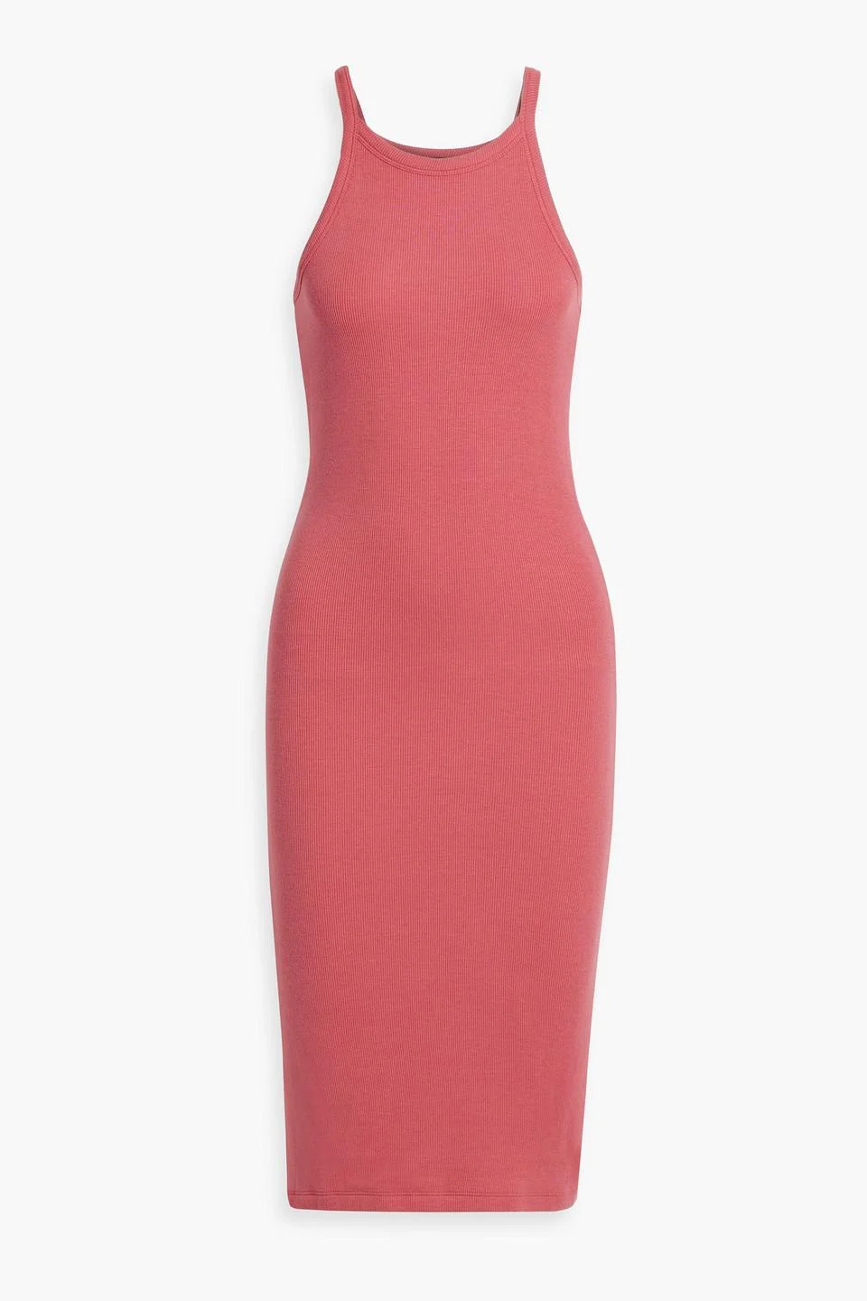 Ribbed stretch-modal midi dress