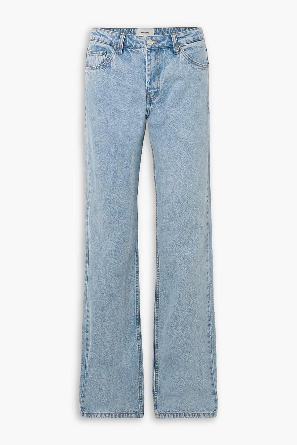 High-rise straight-leg jeans