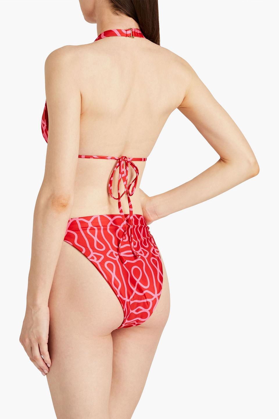 Ipanema printed high-rise bikini briefs