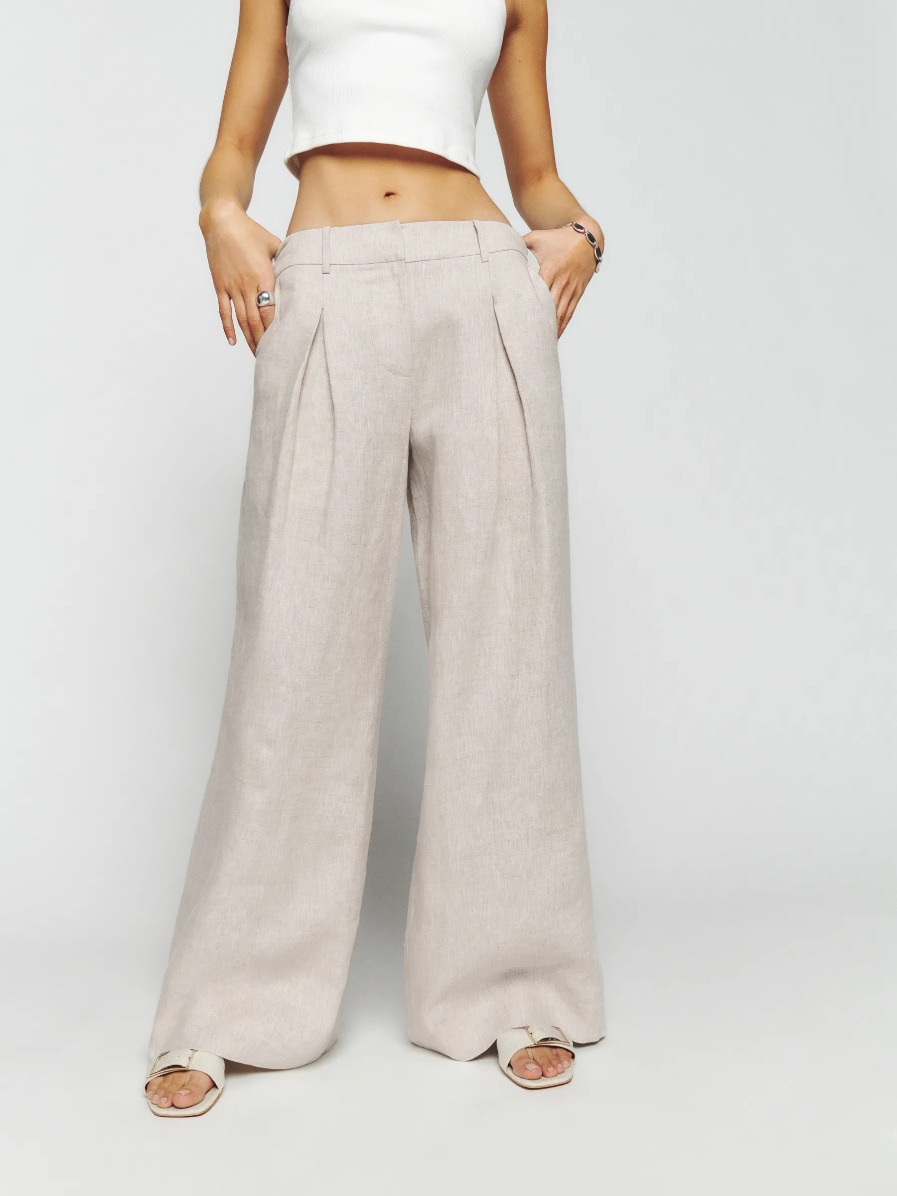 Asher Linen Low Rise Pant