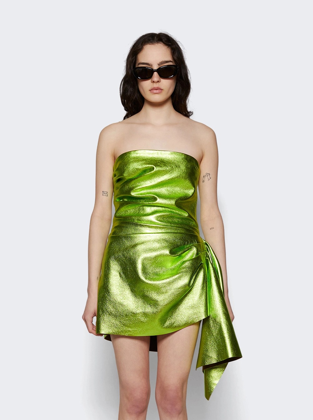 Strapless Cocktail Dress Lime