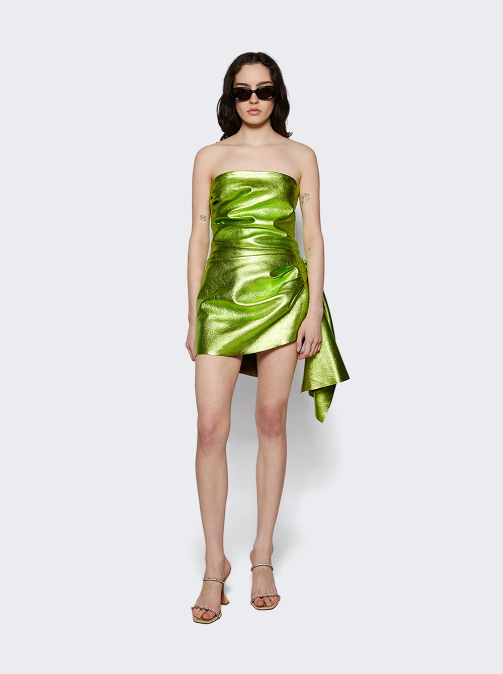 Strapless Cocktail Dress Lime