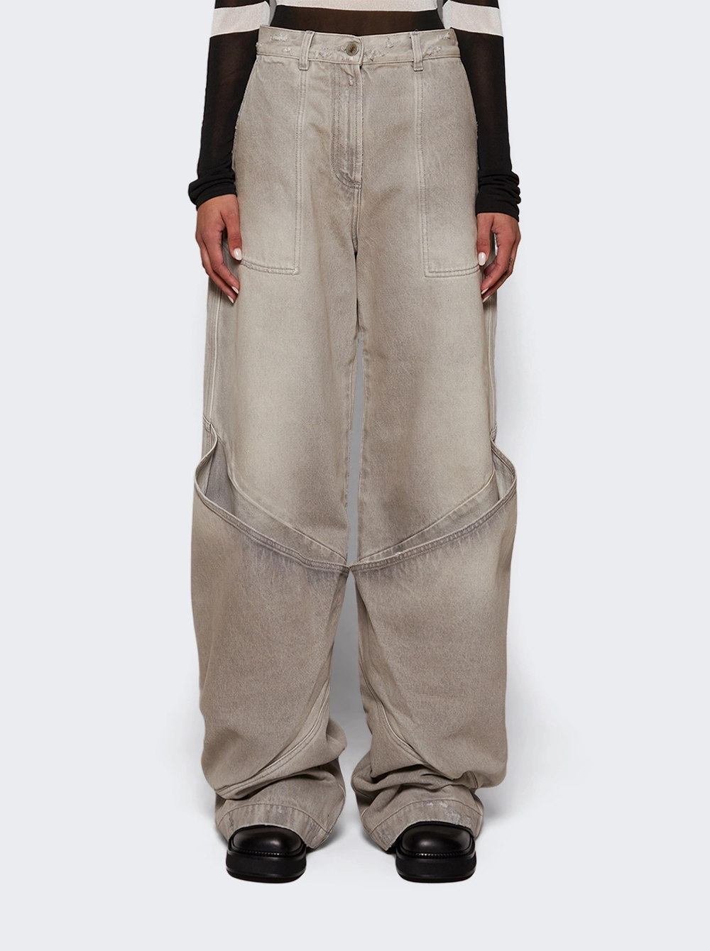 Baggy Long Pants Vintage Grey