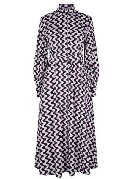 Ozieri Printed Midi Shirt Dress 24132213422 Col 002