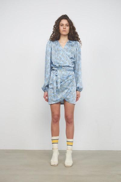 Flint Stone Blue Adona Mini Dress