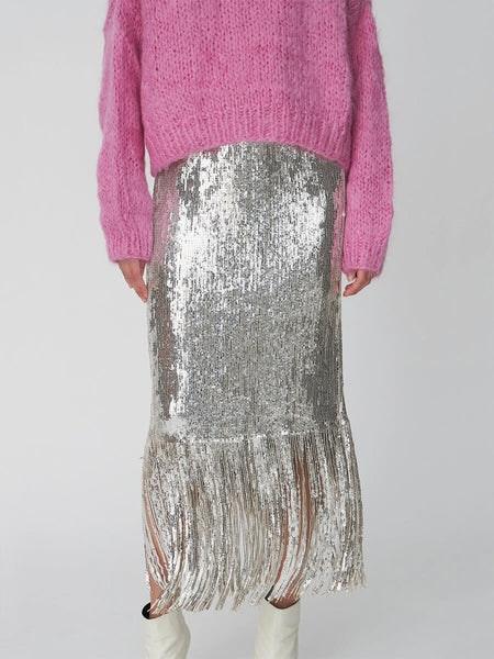 Sequins Fringes Skirt