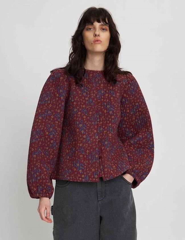 Quilted Jacket - Flower Print