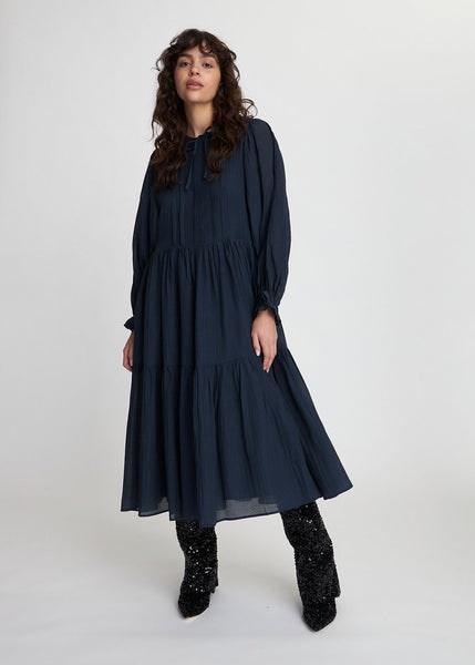 Crispy Dress - Navy