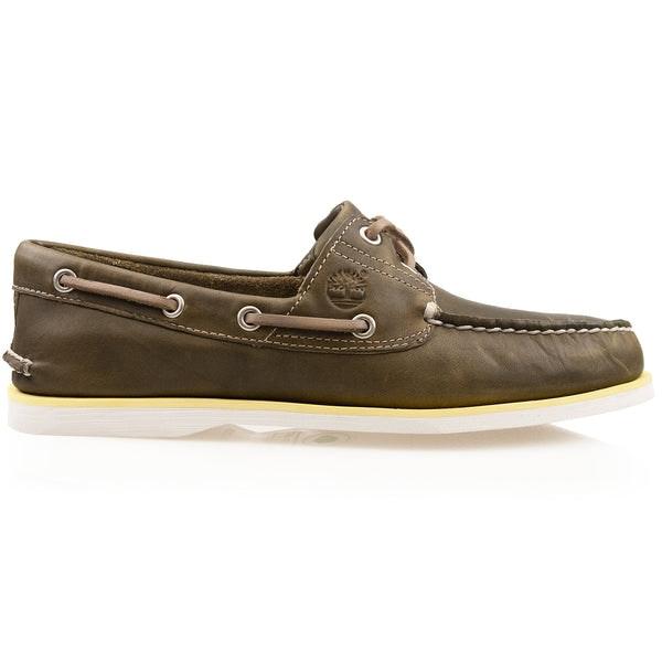 Classic Boat Shoe - A418h Olive Full Grain