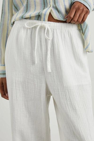 White Emmie Linen Trousers