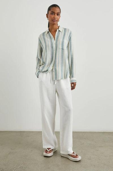 White Emmie Linen Trousers