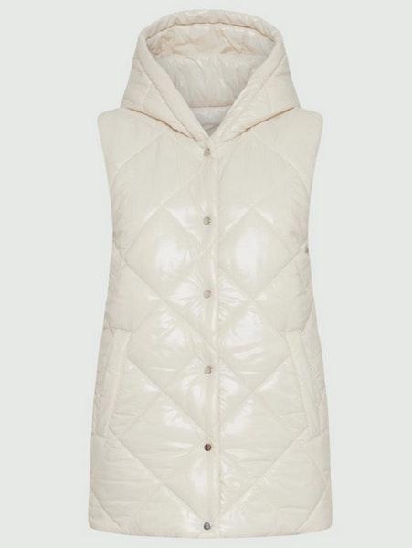 Midas Women's Reversible Quilted Gilet In Wool White 24232960272 Col 001