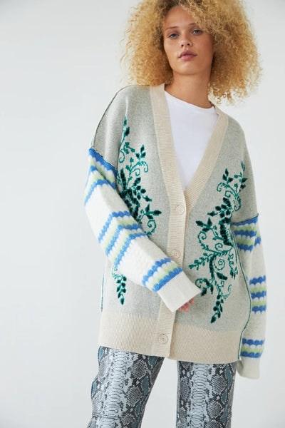 Jaquard Knit Cardigan