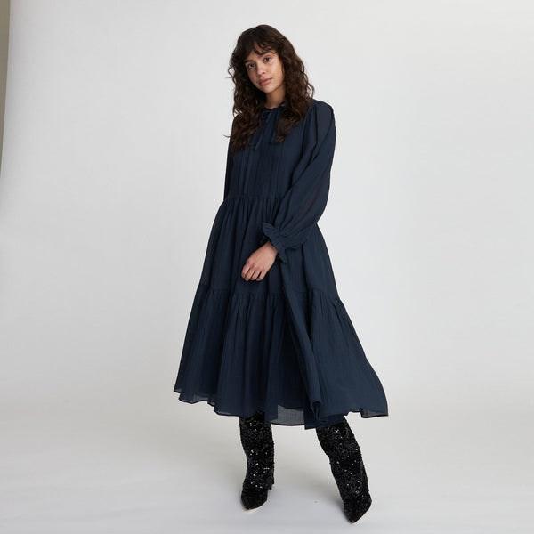 Navy Crispy Dress