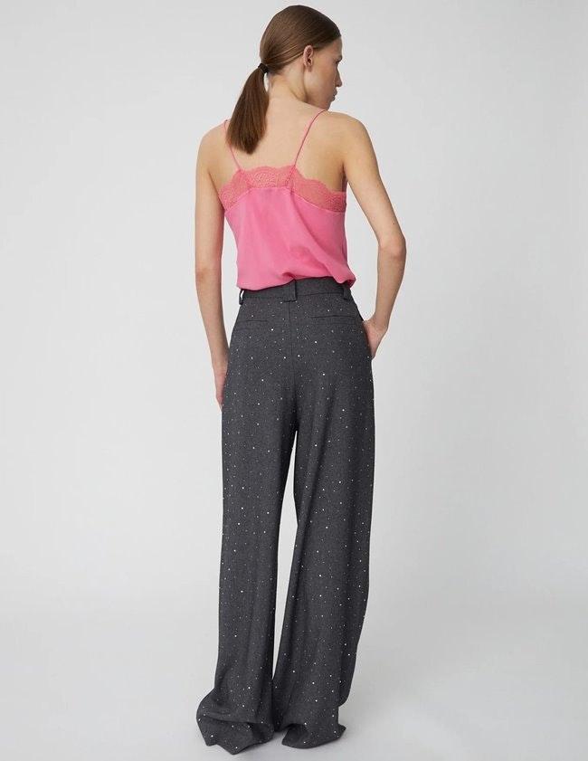 Rhinestone Trousers - Grey