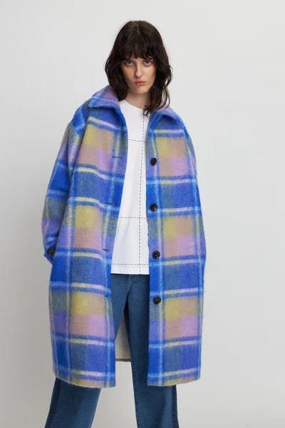 Checkered Wool Coat