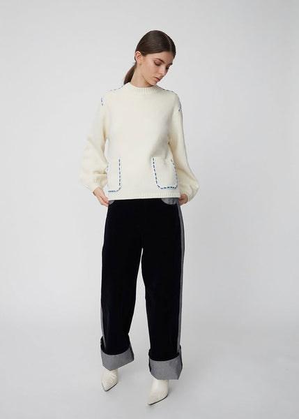 Thread Embroidered Knit