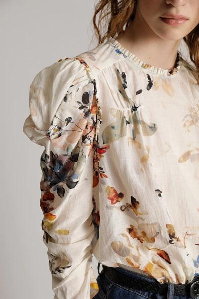 Jast Flower Blouse - Ecru