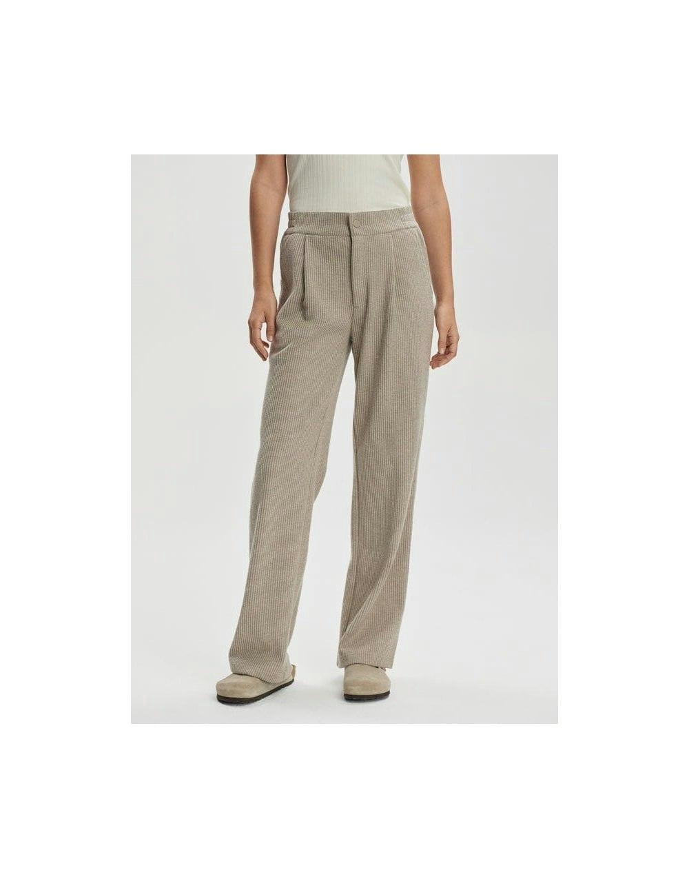 Varley Aberdeen Soft Cord Straight Leg 31.5 Trousers Col: Taupe Marl,