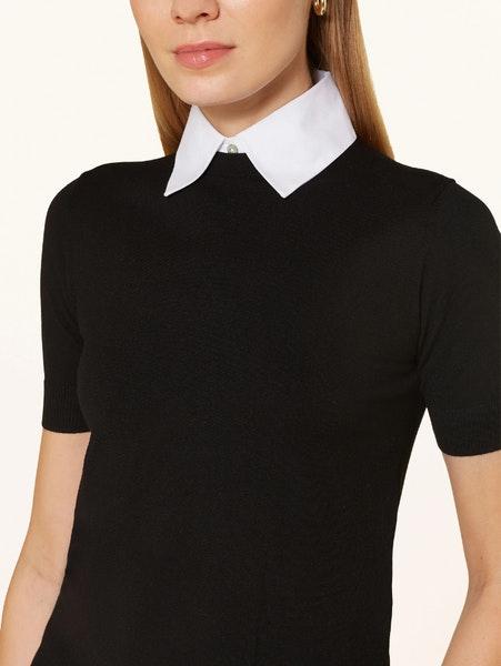 Baba Shirt Collar Sweater In Black 24233660212 Col 004