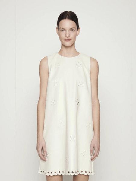 Cream Ilio Vegan Leather Dress