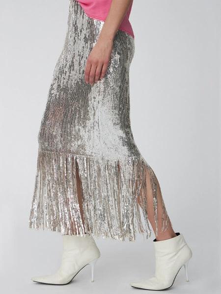 Sequins Fringes Skirt